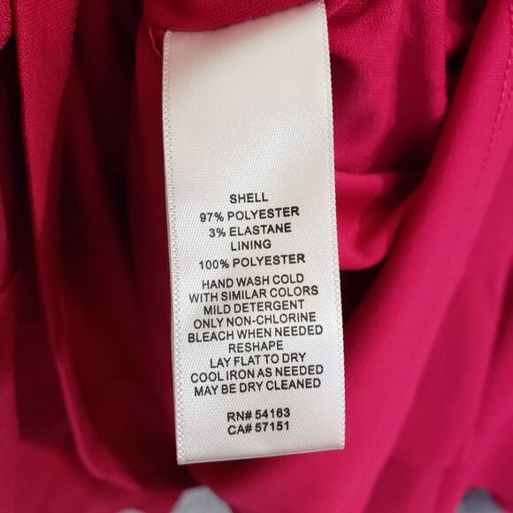 NWT Eliza J stretch ruffle crepe berry short sleeve mini dress woman's size 16 - Picture 5 of 11